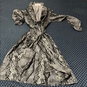 Rampage Black and White Snake Print Dress